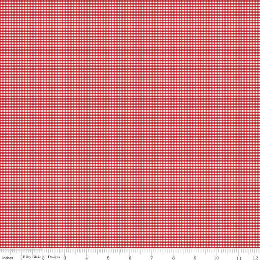 red and light red tiny gingham design