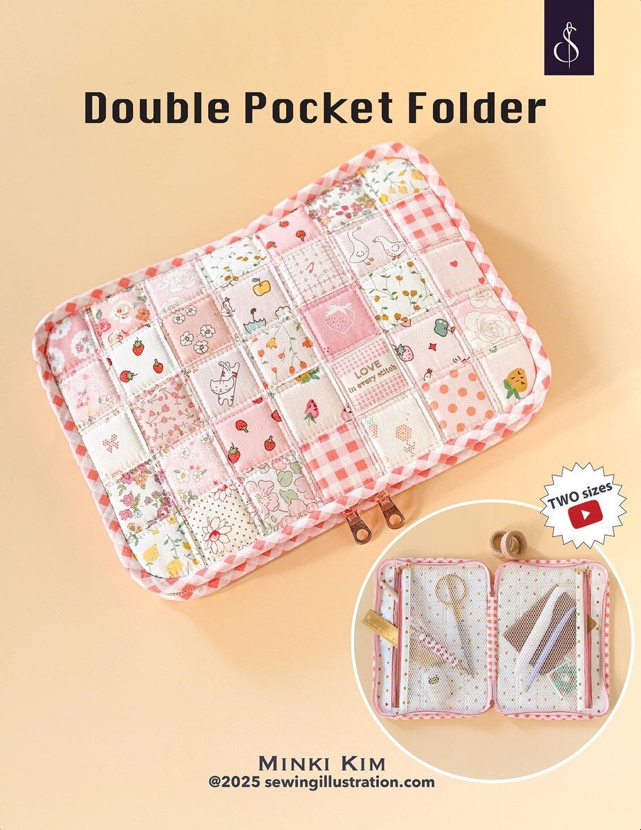 Double pocket folder pattern with two sizes
