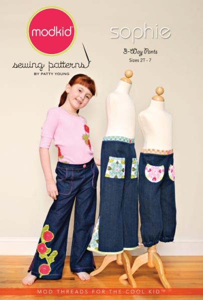 3 Way Pant sewing pattern for sizes 2T-7yrs