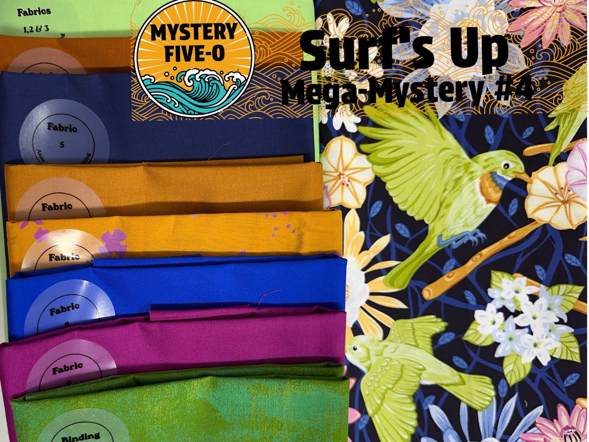 vibrant tropical birds, lush florals, and bold island-inspired color palette