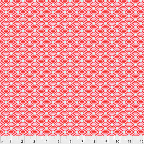 True Colors - Hexy - Flamingo - PWTP150.FLAMINGO - HALF YARD - Tuła Pink for FreeSpirit