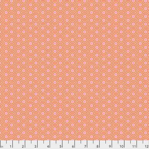 True Colors - Hexy - Peach Blossom - PWTP150.PEACHBLOSSOM - HALF YARD - Tula Pink for FreeSpirit