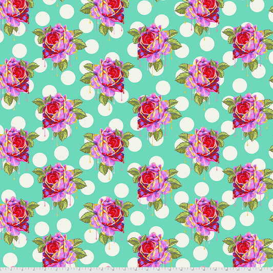 Curiouser and Curiouser - Painted Roses - Wonder - PWTP161.WONDER - HALF YARD - Tula Pink for FreeSpirit