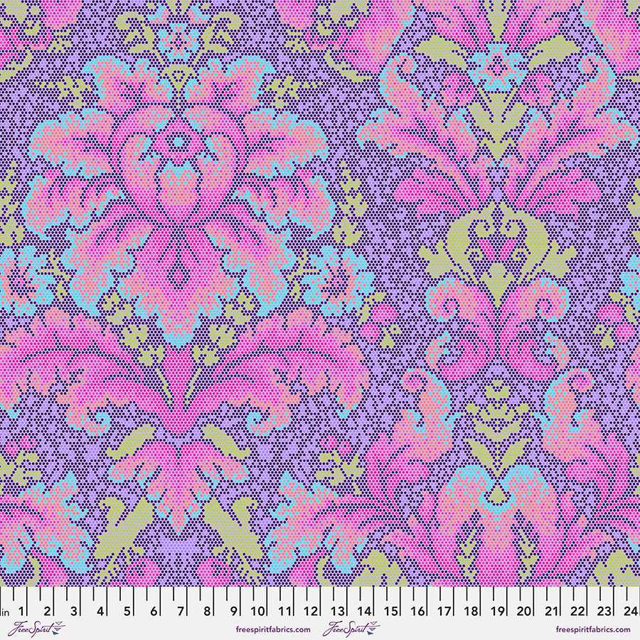 Parisville (DejaVu) - Damask Dot - Violet - PWTP189.VIOLET - HALF YARD - Tula Pink for FreeSpirit