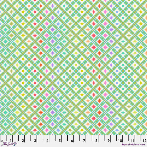 Roar - Stargazer - Mint - PWTP228.MINT - HALF YARD - Tula Pink for FreeSpirit