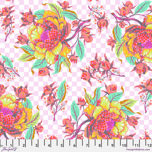 Untamed - Peony for Your Thoughts - Lunar- PWTP235.LUNAR - HALF YARD - Tula Pink for FreeSpirit