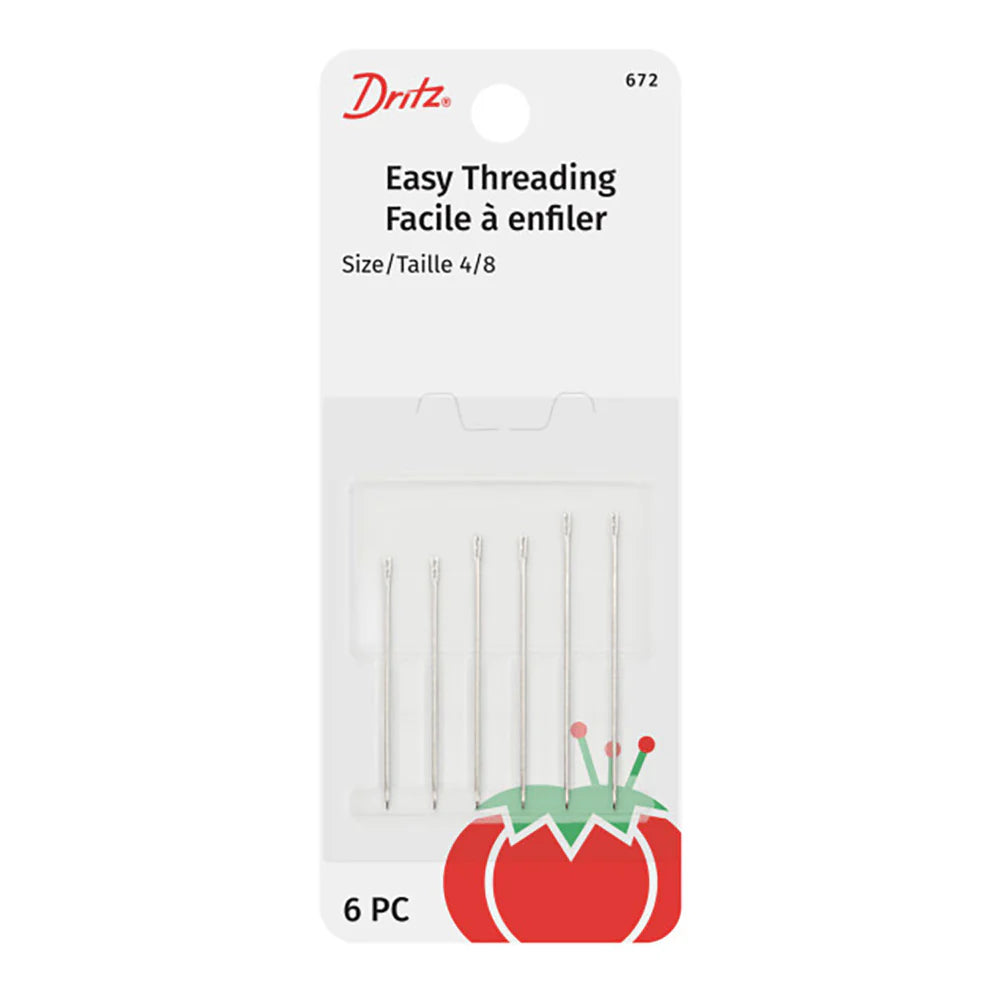 Dritz easy threading needle package with six needles 