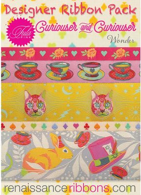 This Designer Pack features a total of 5 detailed&nbsp;gorgeous and beautifully woven designs of jacquard ribbons. This pack is the Wonder colorway: a warm palette of pinks and yellows which coordinates with Tula Pink cotton quilting fabric produced by FreeSpirit Fabrics. These are the perfect trim to be used on pockets, straps, pillows, towels, tassels, zipper pulls and pet collars.