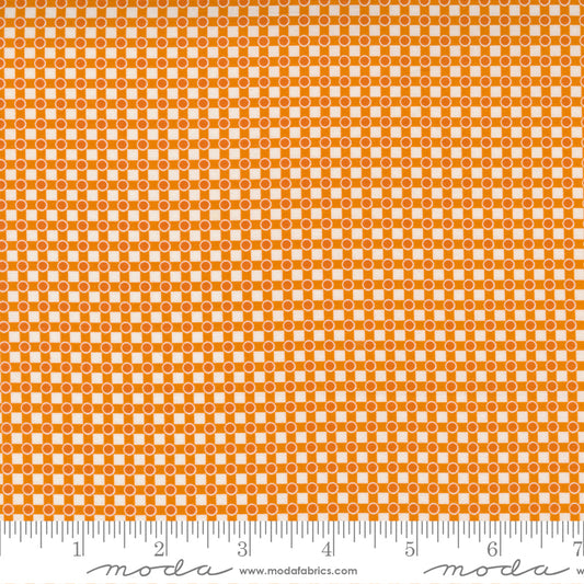 Story Time Dotted Check Orange 21794-13 HALF YARD American Jane for Moda