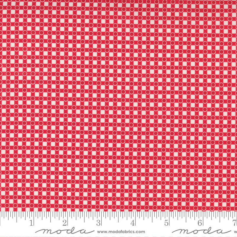 Story Time Dotted Check Red 21794-12 HALF YARD American Jane for Moda