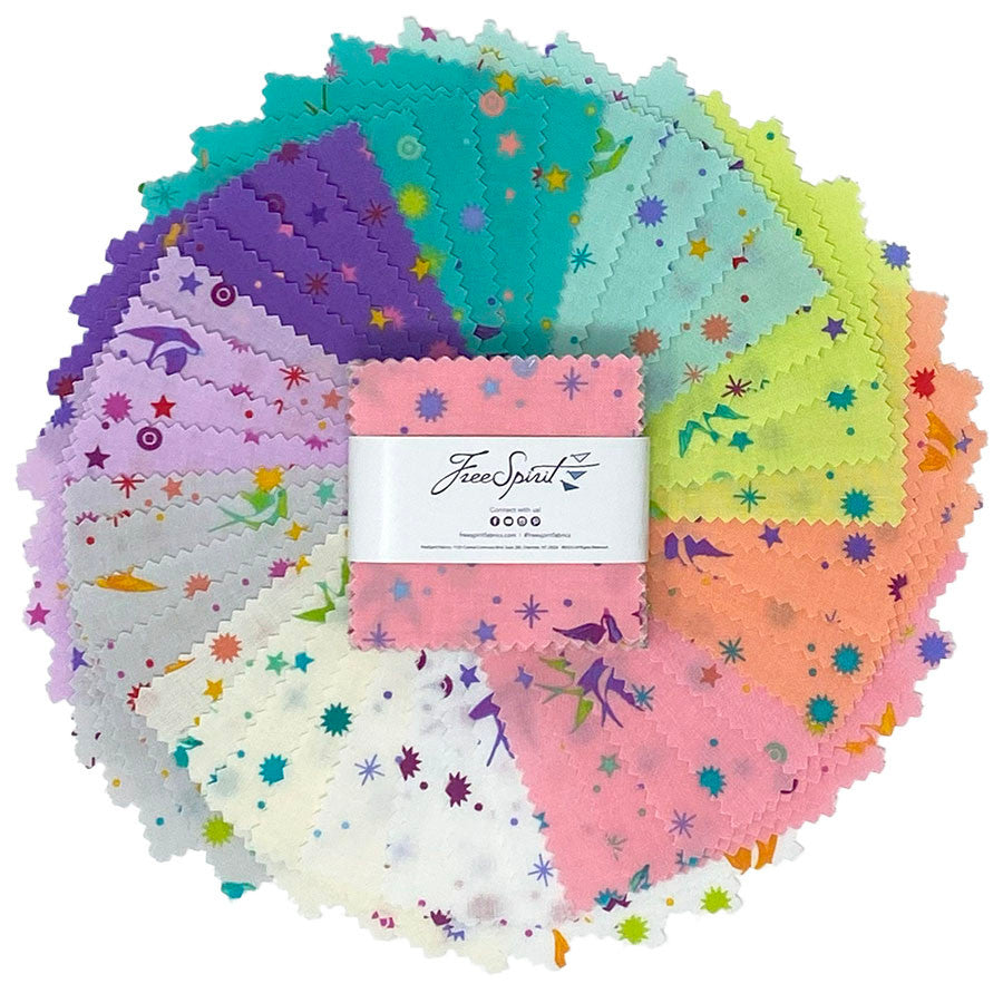 2.5" Charm Squares assortment of  Tula Pink's Fairy Dust Collection