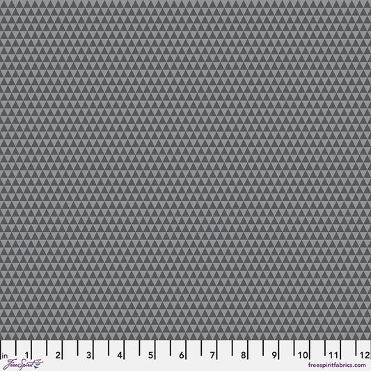 Pattern of small dark  gray triangles on a gray background.