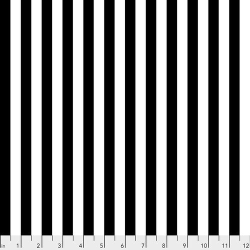 Black and white striped fabric
