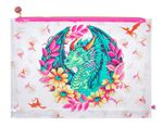 Vinyl Large Project Bag with Dragon design  13" x 17½" 