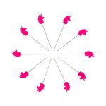 Tula Pink Hardware Unicorn Head Straight Pins 10ct.