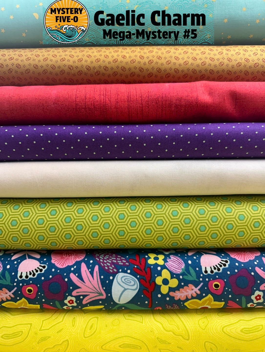Coordinating fabrics to make a beautiful mystery quilt