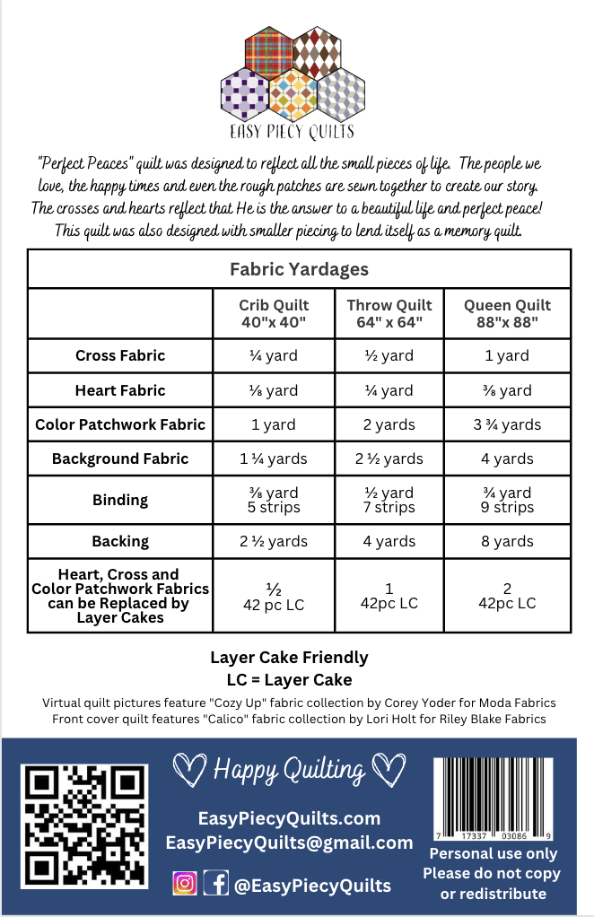 "Perfect Pieces" Quilt Pattern