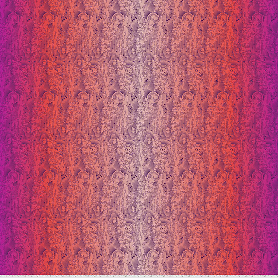 featuring a design of clouds and a moon on a gradient background that transitions from violet to lavender.