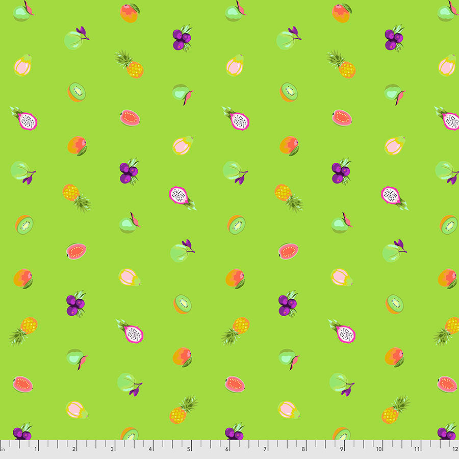 Daydreamer- Forbidden Fruit Snacks-Kiwi PWTP175.KIWI- HALF YARD- Tula Pink for FreeSpirit